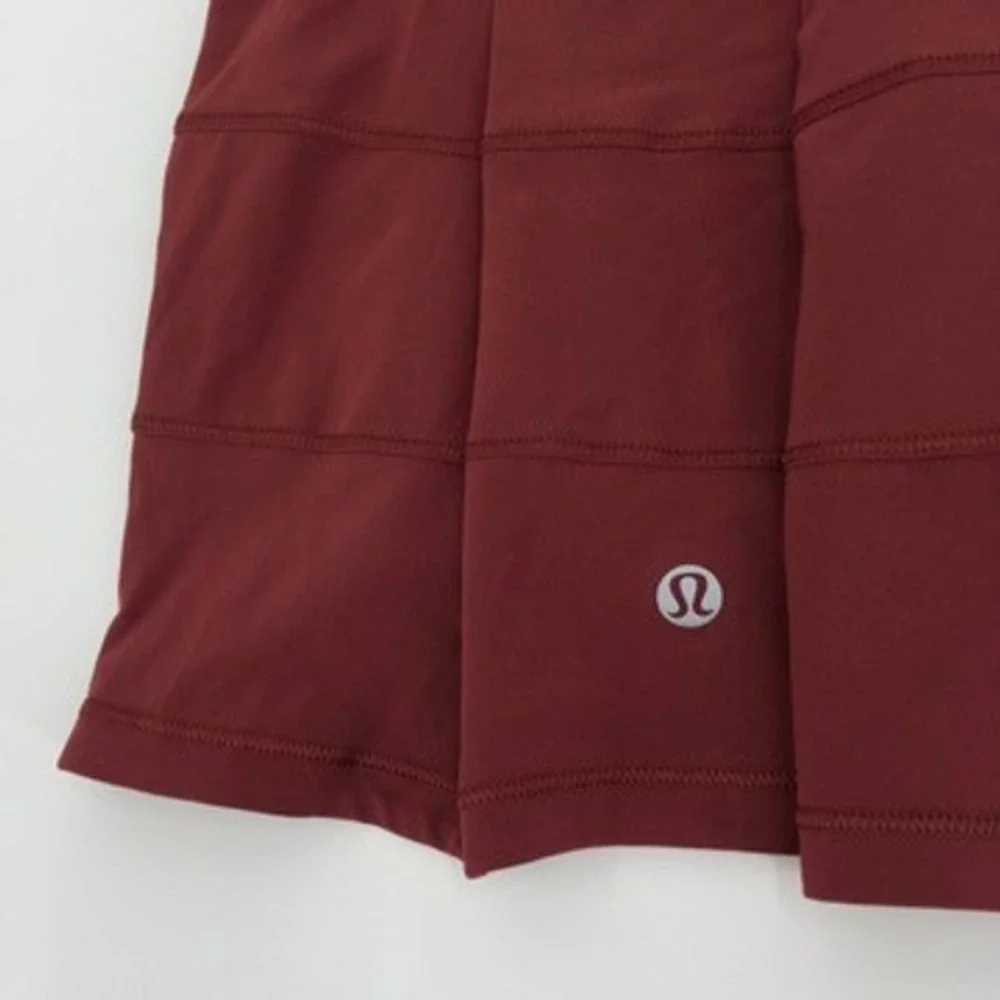 Lululemon Pace Rival Skirt Skort Sz 4 Mulled Wine Maroon Pickleball Tennis Run